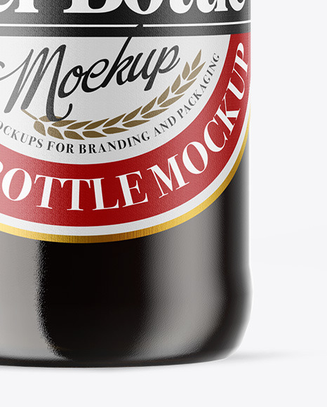 Download Amber Glass Dark Beer Bottle Mockup In Bottle Mockups On Yellow Images Object Mockups