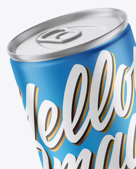 Metallic Drink Can w  Matte Finish Mockup PSD #2