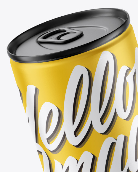 Metallic Drink Can w  Matte Finish Mockup PSD #5