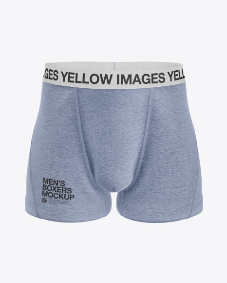 Melange Men S Boxer Briefs Mockup In Apparel Mockups On Yellow Images Object Mockups