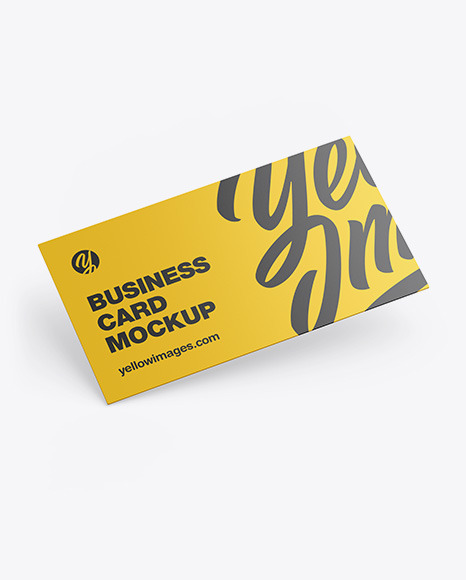 Download Business Card Mockup In Stationery Mockups On Yellow Images Object Mockups PSD Mockup Templates