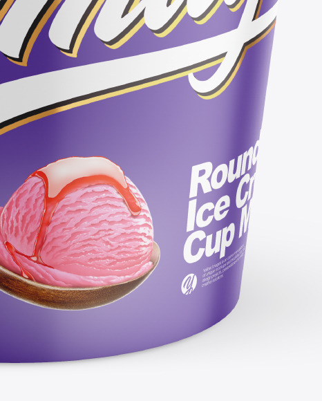 Download Matte Ice Cream Cup Mockup In Cup Bowl Mockups On Yellow Images Object Mockups