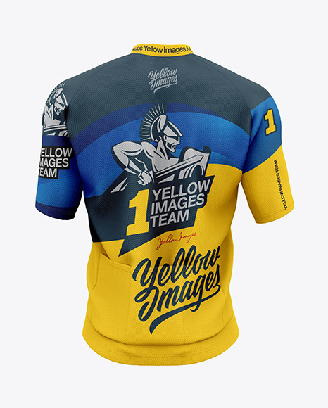 Download Men S Short Sleeve Full Zip Jersey Mockup In Apparel Mockups On Yellow Images Object Mockups