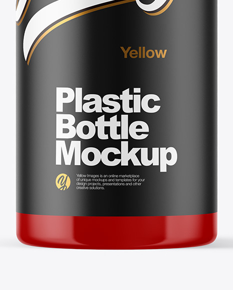 Download Glossy Plastic Bottle Mockup in Bottle Mockups on Yellow Images Object Mockups