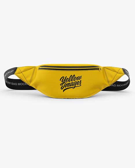 Download Bum Bag Mockup - Front View - Fanny Pack in Apparel Mockups on Yellow Images Object Mockups