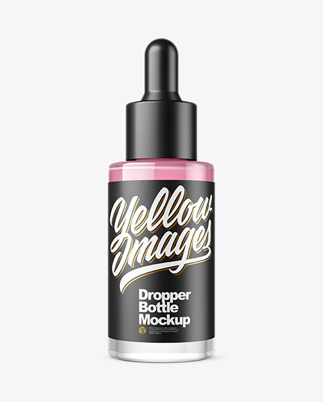 Glass Dropper Bottle Mockup PSD #2