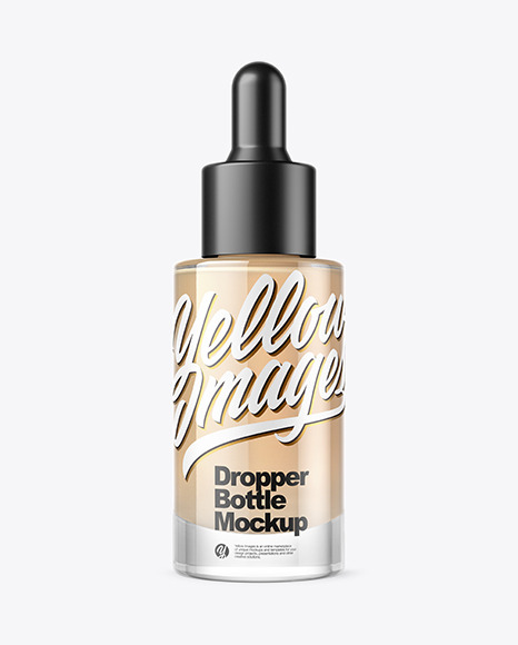 Glass Dropper Bottle Mockup PSD #3