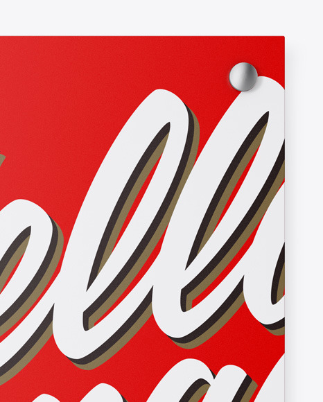 Matte Nameplate Mockup PSD #2