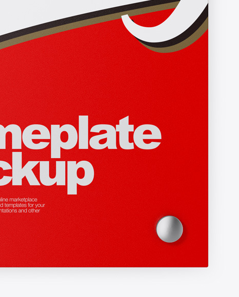 Matte Nameplate Mockup PSD #1