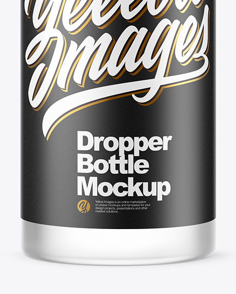 Frosted Glass Dropper Bottle Mockup PSD #6
