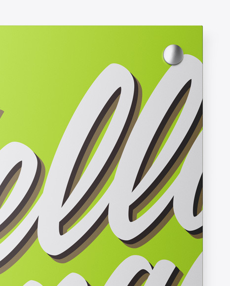 Metallic Nameplate Mockup PSD #2