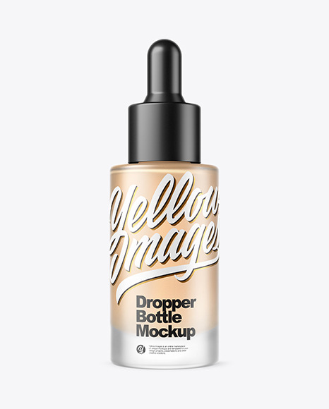 Frosted Glass Dropper Bottle Mockup PSD #2