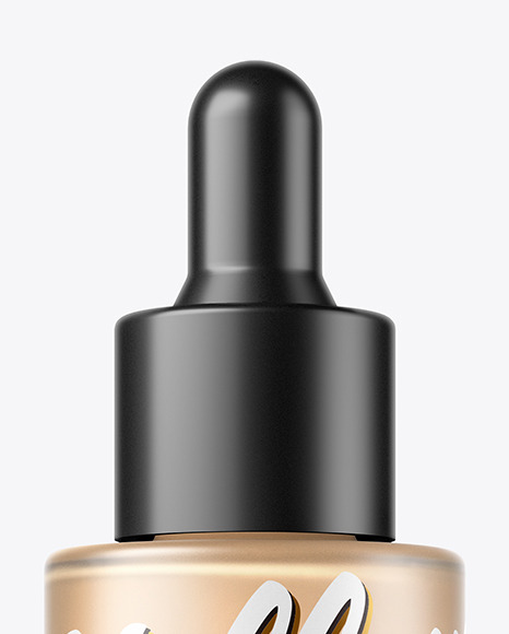 Frosted Glass Dropper Bottle Mockup PSD #1