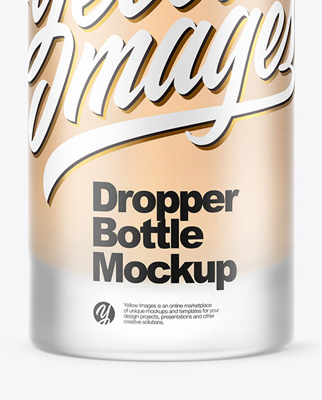 Frosted Glass Dropper Bottle Mockup PSD #6