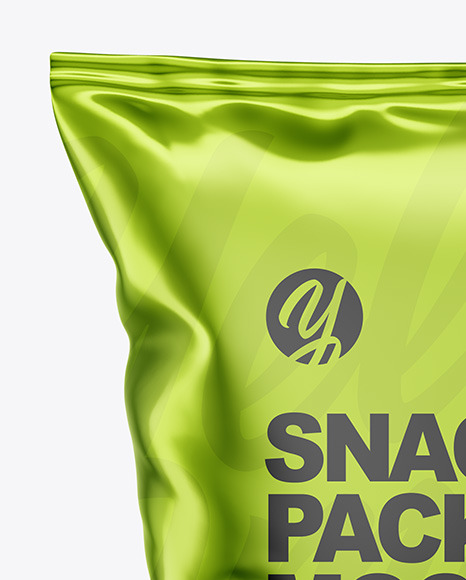 Metallic Snack Package Mockup PSD #2