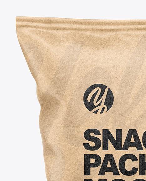Kraft Snack Package Mockup PSD #2
