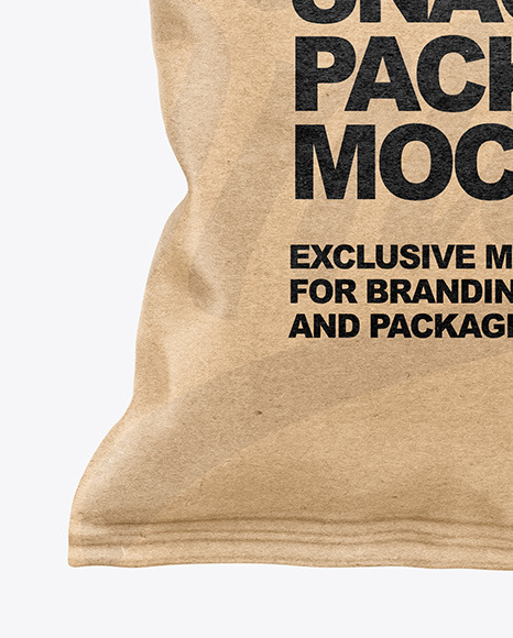 Kraft Snack Package Mockup PSD #1