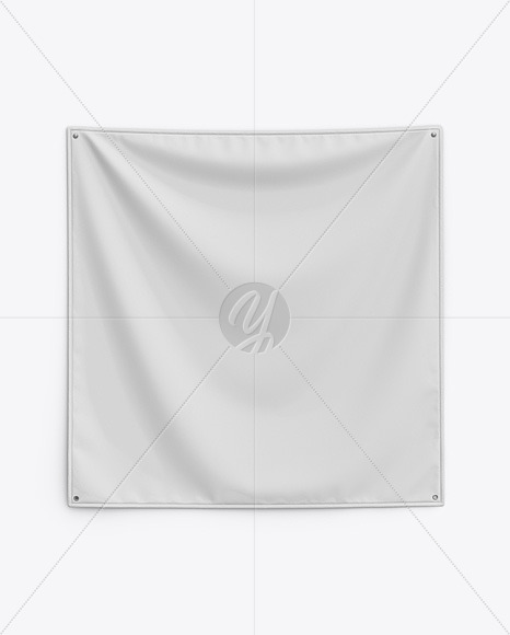 Download Home Decor Wall Tapestry Mockup Textile Fabric Banner In Indoor Advertising Mockups On Yellow Images Object Mockups PSD Mockup Templates