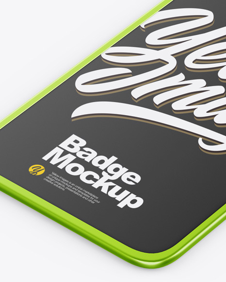Metallic Badge Holder Mockup PSD #2