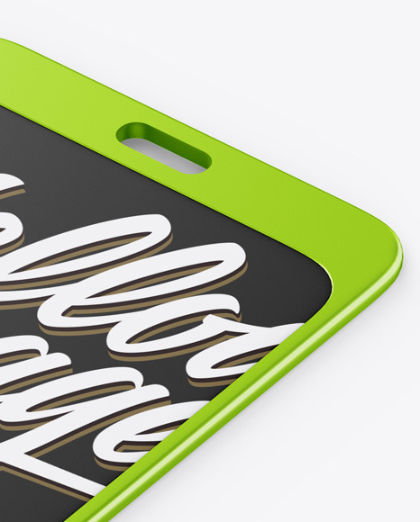 Metallic Badge Holder Mockup PSD #1
