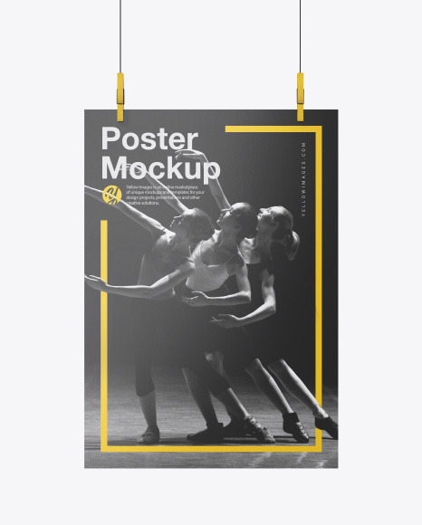 Glossy A3 Poster Mockup PSD #2