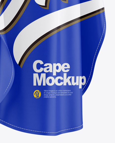 Download Glossy Cape Mockup in Apparel Mockups on Yellow Images ...