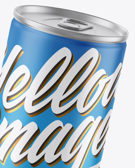 Metallic Drink Can w  Matte Finish Mockup PSD #2