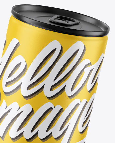 Metallic Drink Can w  Matte Finish Mockup PSD #7