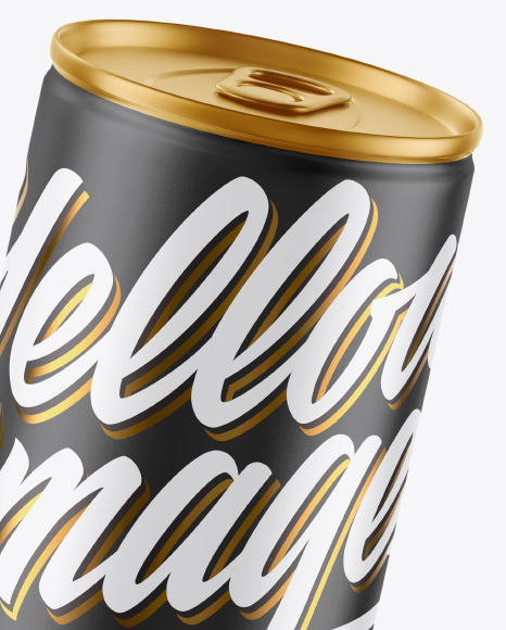 Download Download 250Ml Metallic Drink Can With Matte Finish Mockup