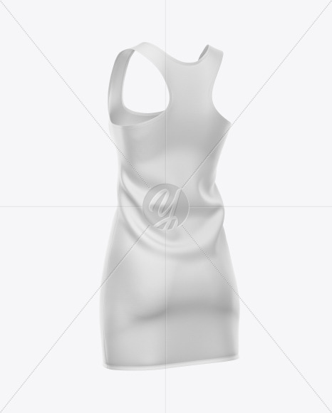 Women S Sport Dress Mockup Back Half Side View In Apparel Mockups On Yellow Images Object Mockups