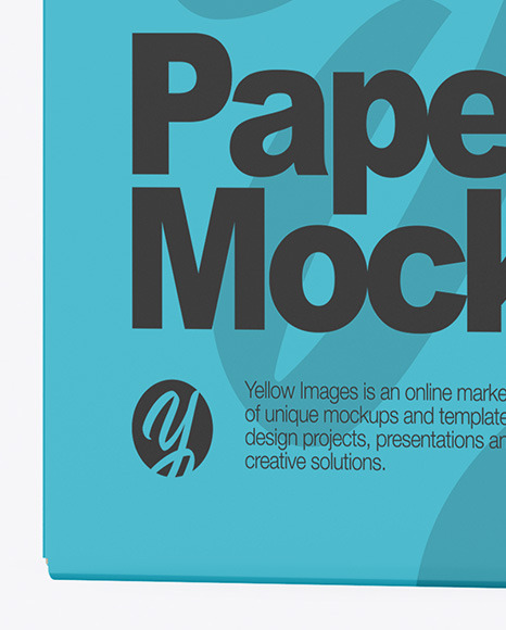 Download Opened Paper Box Mockup In Box Mockups On Yellow Images Object Mockups PSD Mockup Templates