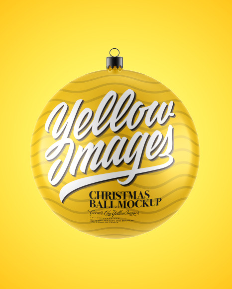 Glossy Christmas Ball Mockup PSD #2