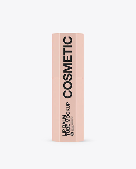 Matte Lip Balm Tube Mockup