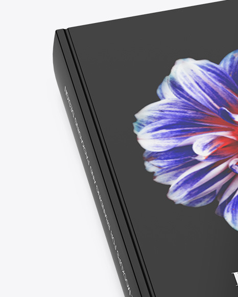 Book w  Glossy Cover Mockup   Half Side View PSD #2