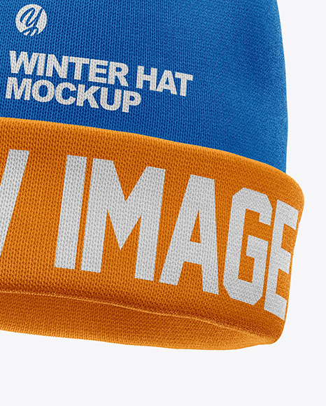 Download Winter Hat Mockup Half Side View In Apparel Mockups On Yellow Images Object Mockups