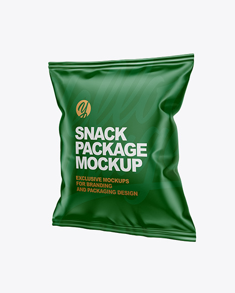 Download Paper Snack Package Mockup In Bag Sack Mockups On Yellow Images Object Mockups PSD Mockup Templates