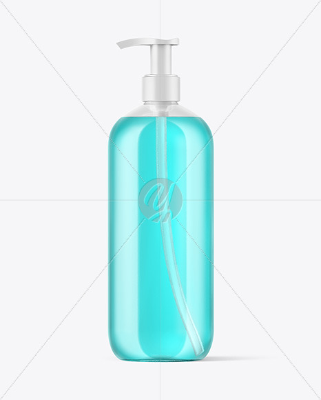 Download Clear Cosmetic Bottle With Pump Mockup In Bottle Mockups On Yellow Images Object Mockups Yellowimages Mockups