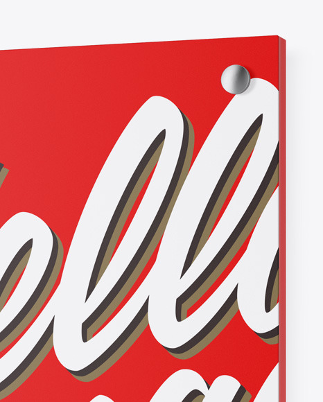 Matte Nameplate Mockup PSD #2