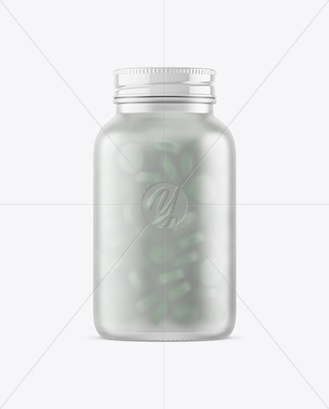 Download Frosted Glass Bottle With Pills Mockup In Bottle Mockups On Yellow Images Object Mockups Yellowimages Mockups