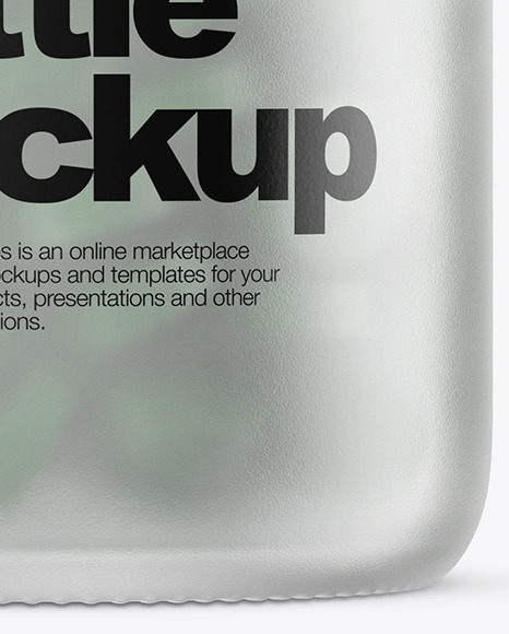 Frosted Glass Bottle With Pills Mockup - Free Download Images High