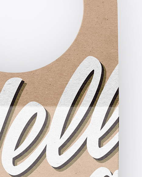Kraft Bottle Tag Mockup   Front View PSD #2