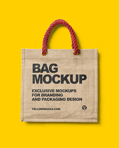 Bag Mockup In Apparel Mockups On Yellow Images Object Mockups