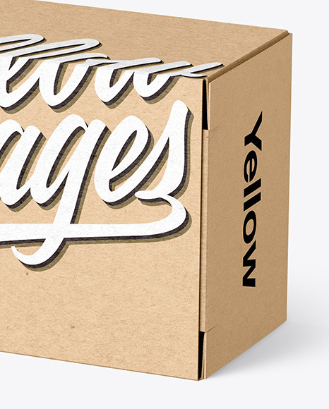 Kraft Paper Box Mockup PSD #2
