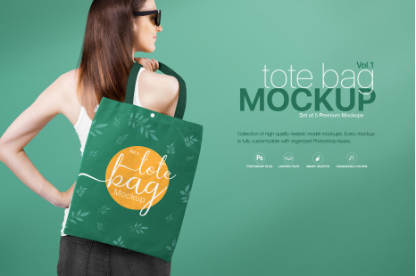 Tote Bag Mockups Vol 2 In Product Mockups On Yellow Images Creative Store