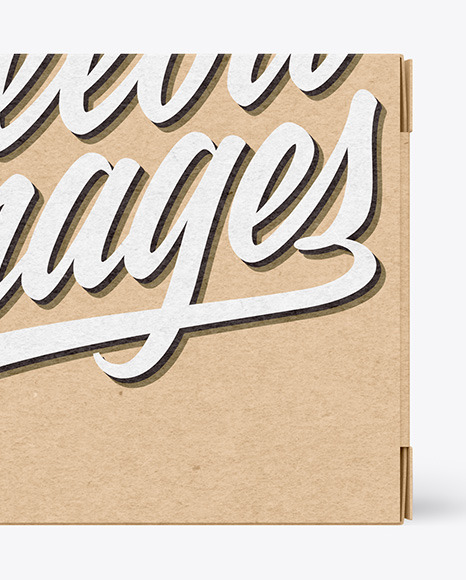 Kraft Paper Box Mockup PSD #1
