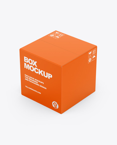 Download Paper Box Mockup In Box Mockups On Yellow Images Object Mockups PSD Mockup Templates