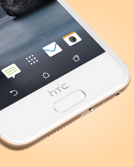 Rose Gold Htc A9 Phone Mockup In Device Mockups On Yellow Images Object Mockups