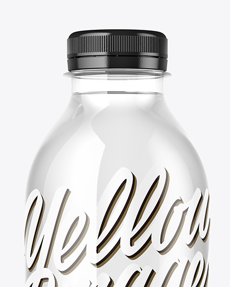 Clear Plastic Bottle Mockup PSD #2