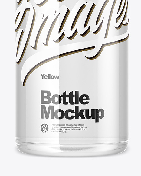Clear Plastic Bottle Mockup PSD #1