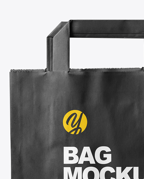 Download Two Paper Bags In Bag Sack Mockups On Yellow Images Object Mockups PSD Mockup Templates